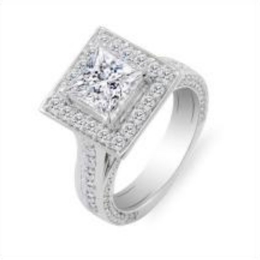 Princess Cut Halo Engagement Ring — MARA Bridal (GORI000606)