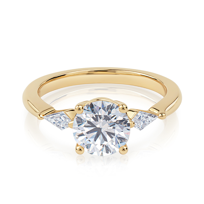 4P Trilogy Kites — 1.53ct Round Brilliant in 18ct Yellow Gold