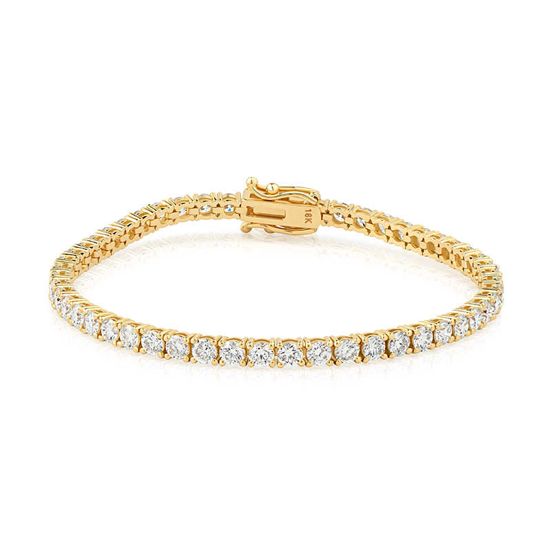 5.8ct Lab Diamond Tennis Bracelet — 18ct Yellow Gold