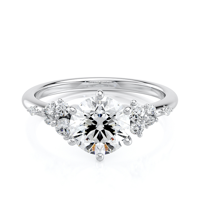 Stargaze — Scattered Side Stones in 18ct White Gold