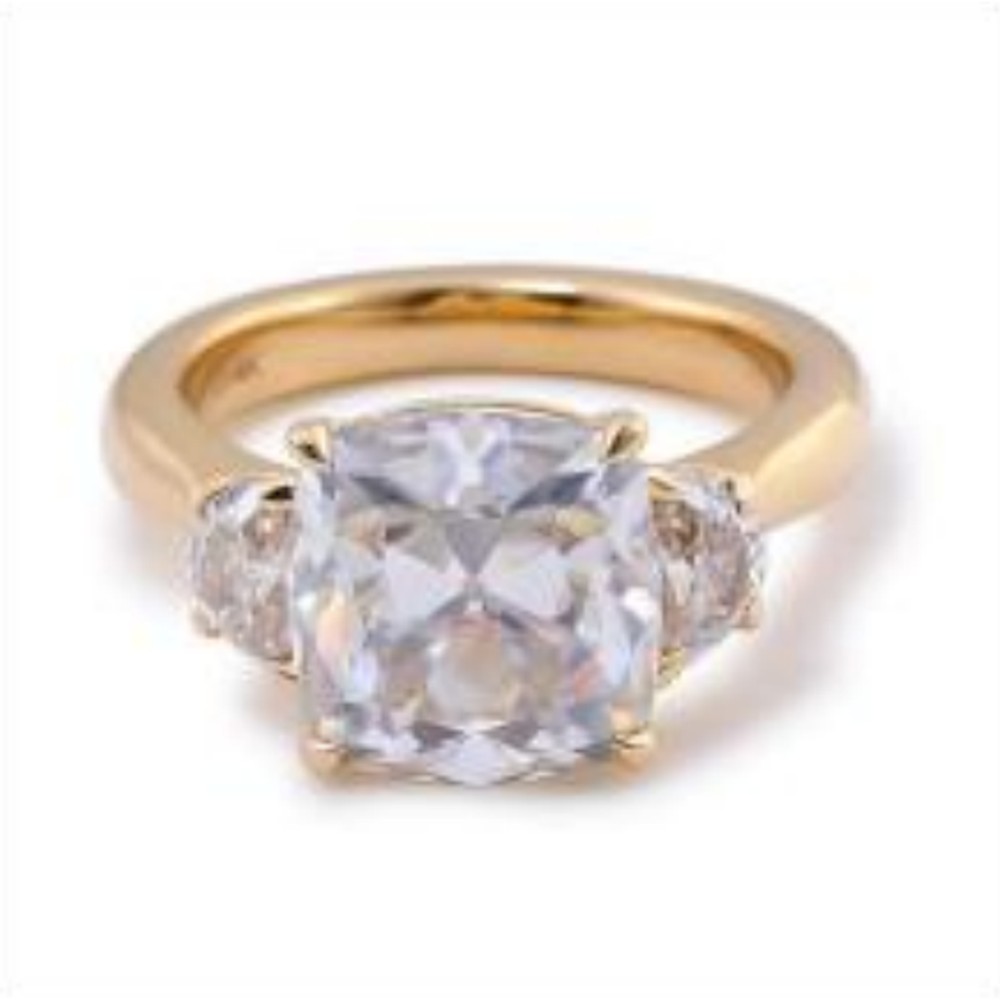 Cushion Cut Three Stone Engagement Ring — MARA Bridal (GORI001288)