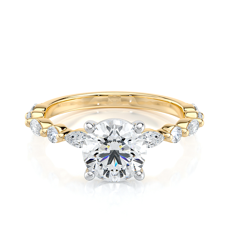 4P Riviera — 1.50ct Round Brilliant in 18ct Yellow Gold
