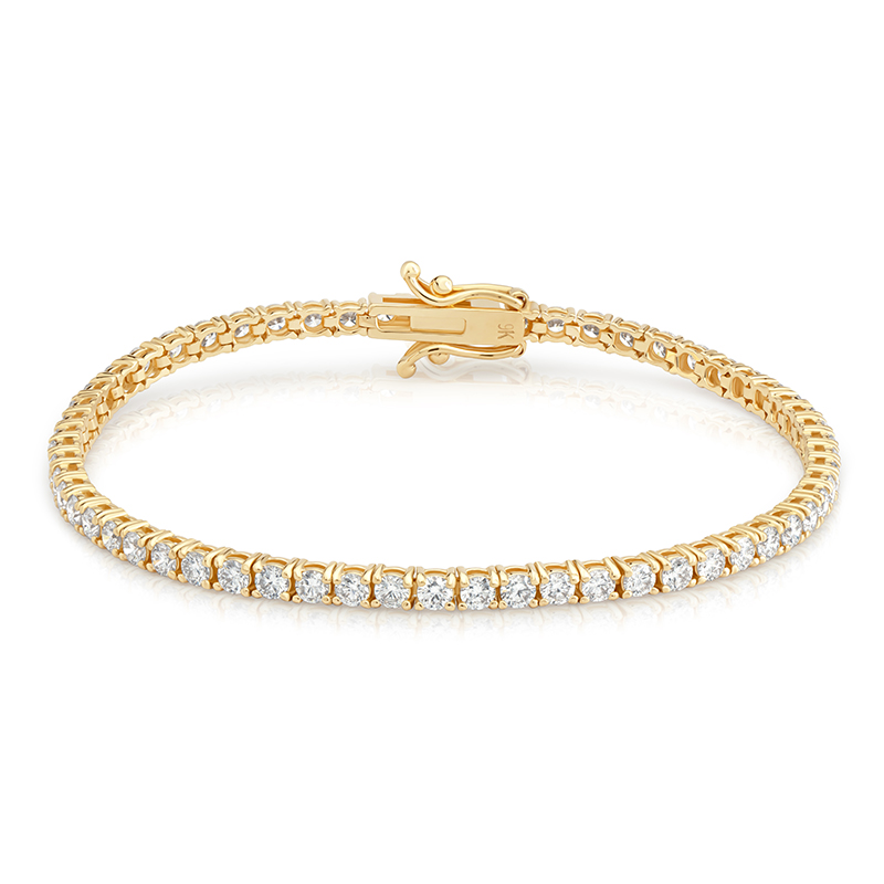 3.3ct Lab Diamond Tennis Bracelet — 9ct Yellow Gold