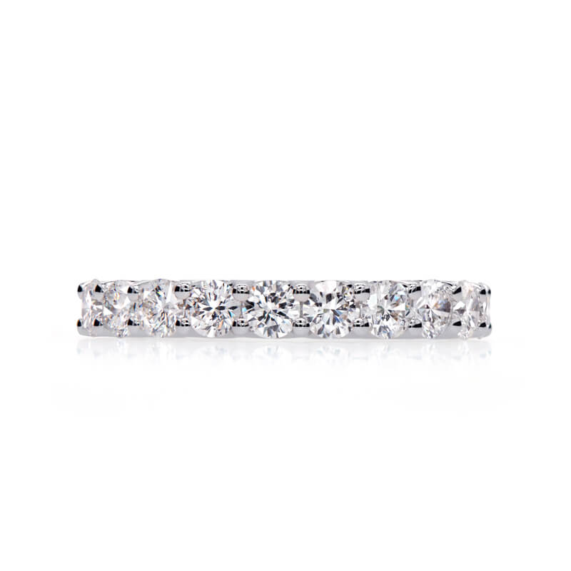 3.1mm U Shape Shared Prong 1.0ct Total Lab Diamond Ring — 18ct White Gold