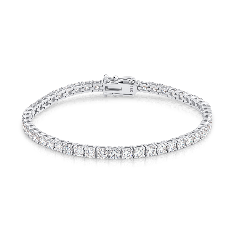 5.4ct Lab Diamond Tennis Bracelet — 18ct White Gold