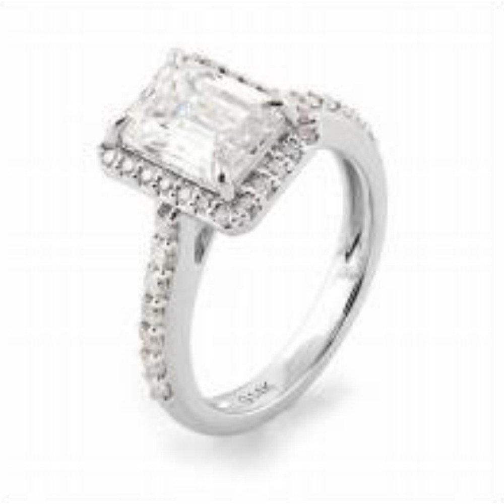 Emerald Cut Halo Engagement Ring — MARA Bridal (GORI000694)