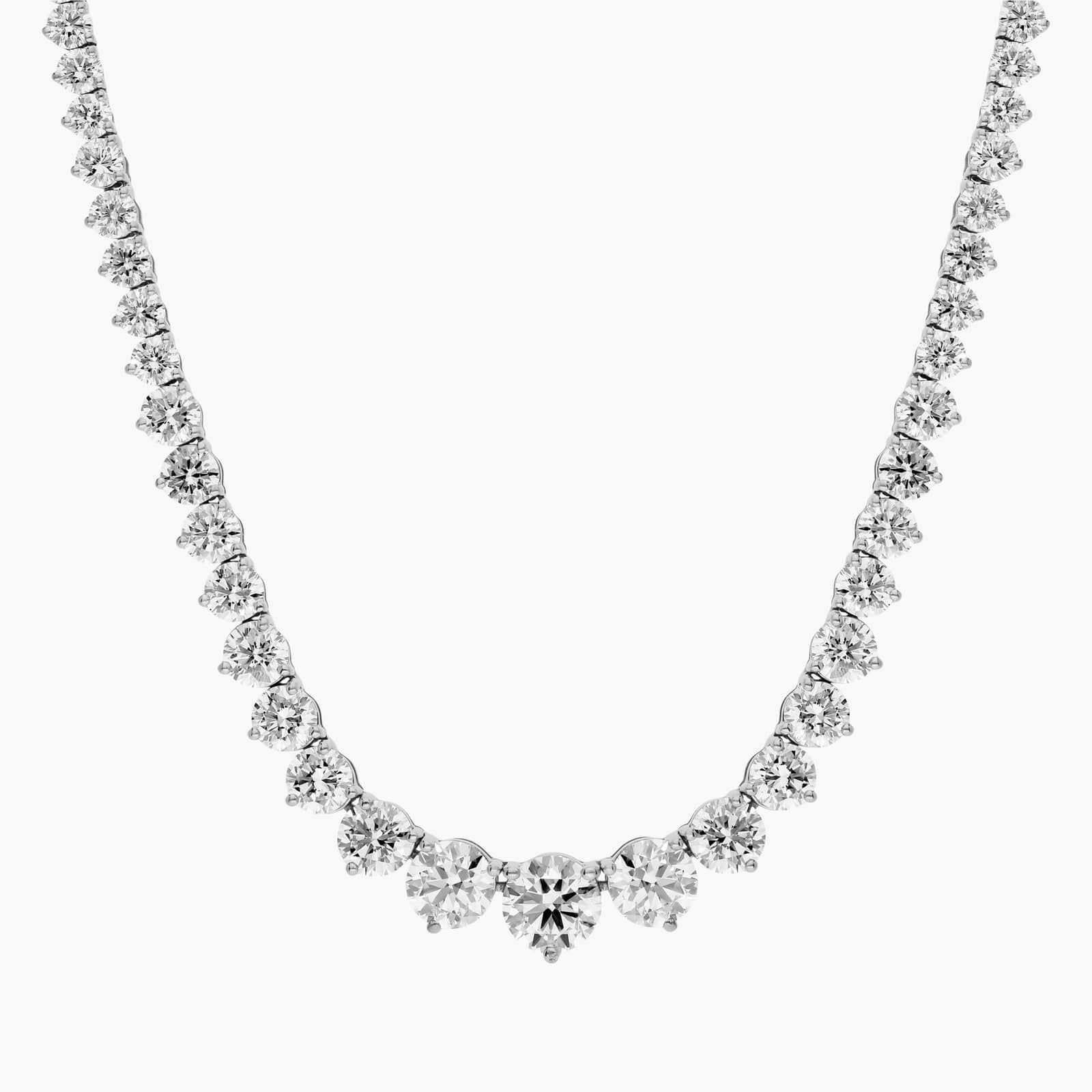 18" Graduated Lab Diamond Eternity Necklace — 15ct (14ct White Gold)