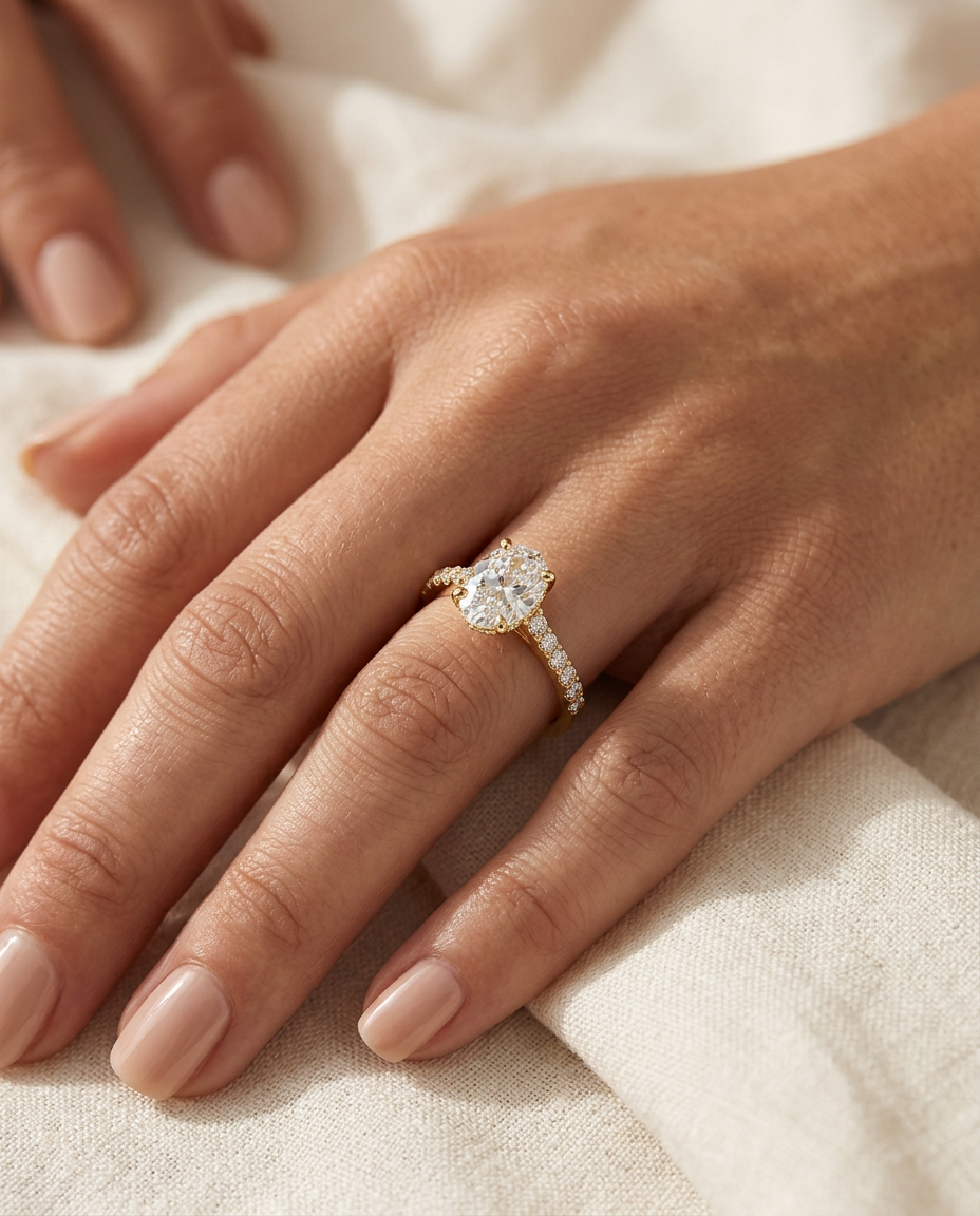 Céline oval on the hand