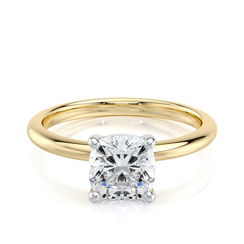 Cushion-cut solitaire