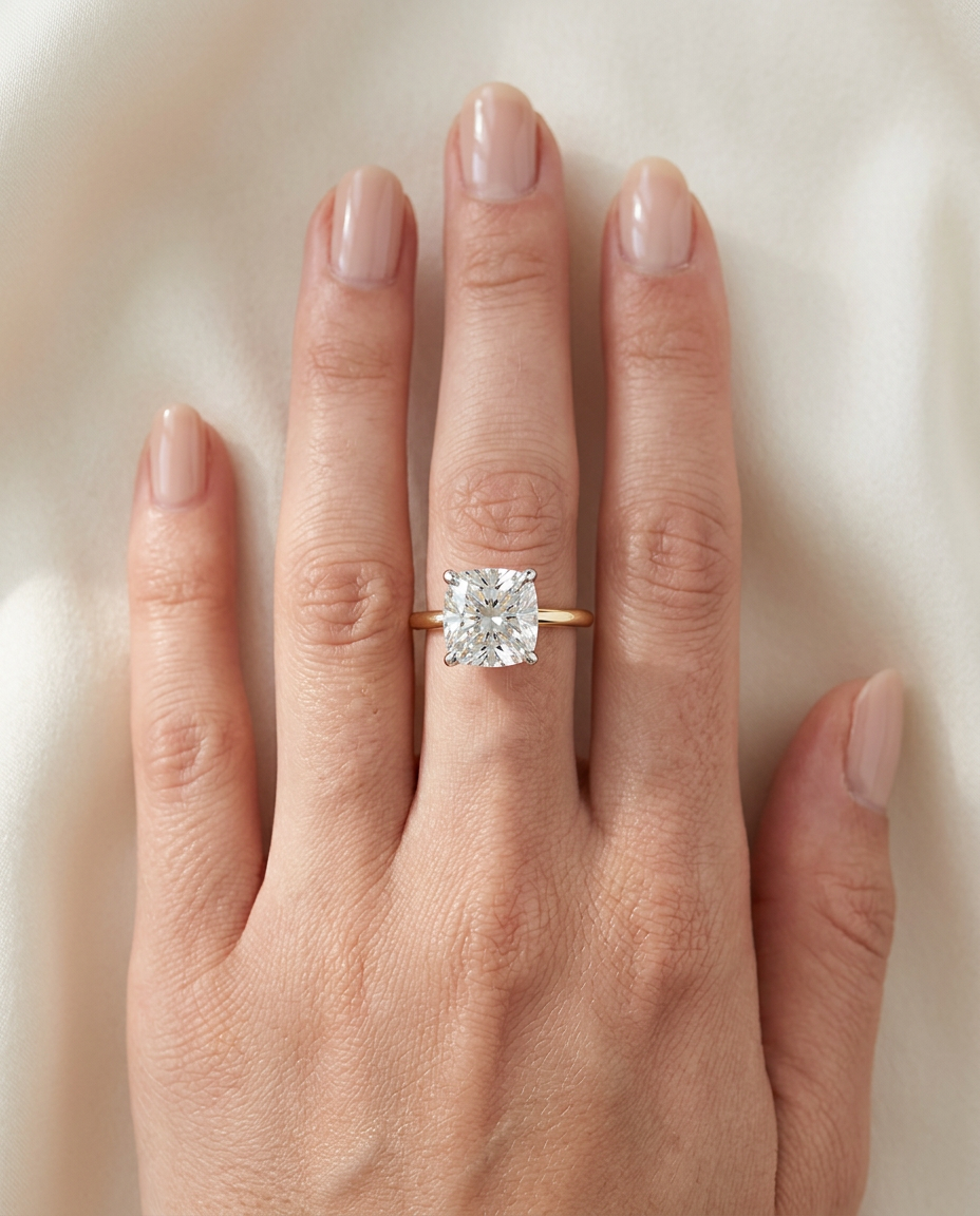 Céleste — Cushion Cut Solitaire