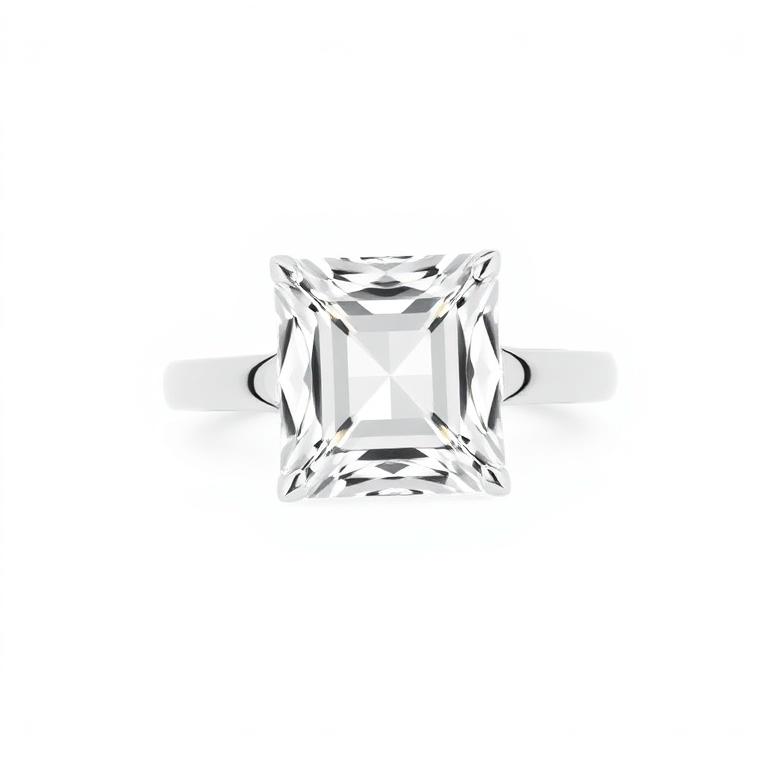 Radiant cut ring