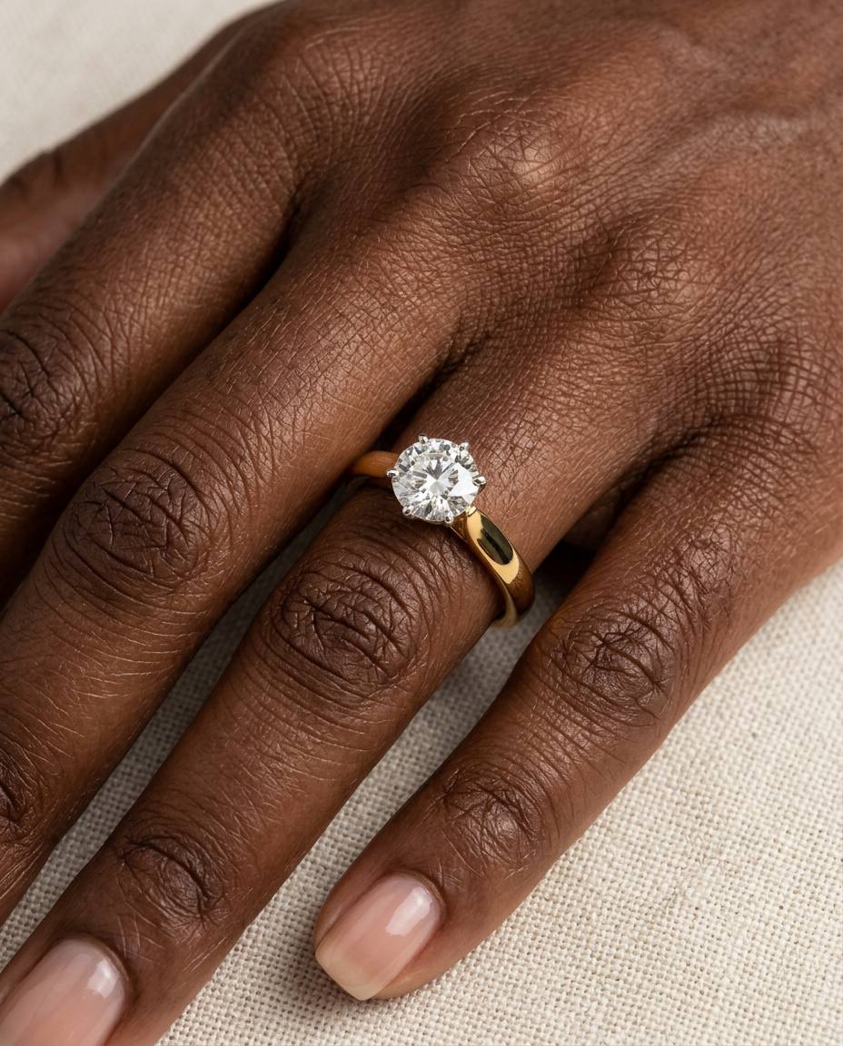 Séraphine solitaire on the hand